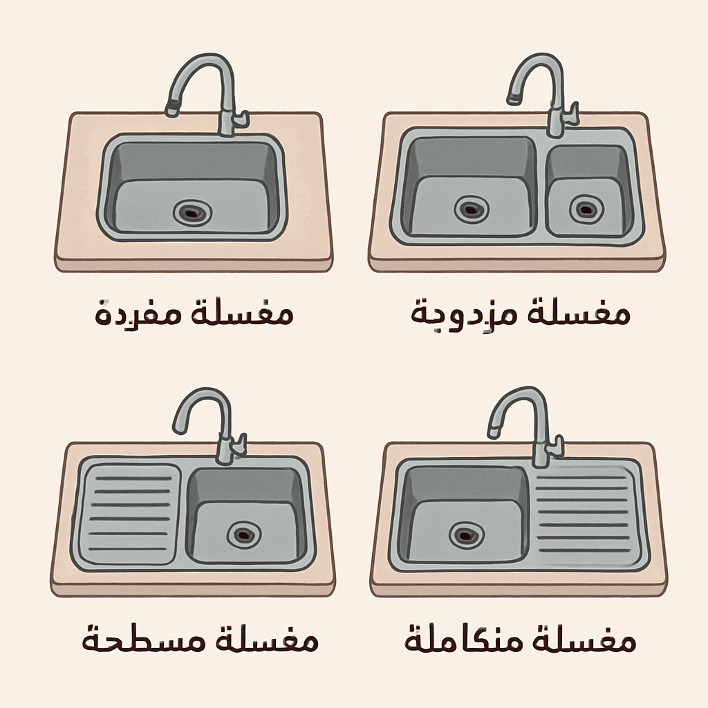 انواع احواض مغسلة رخام