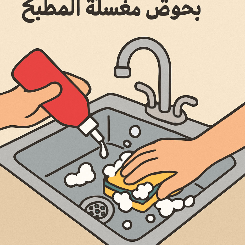 العناية بحوض مغسلة المطبخ